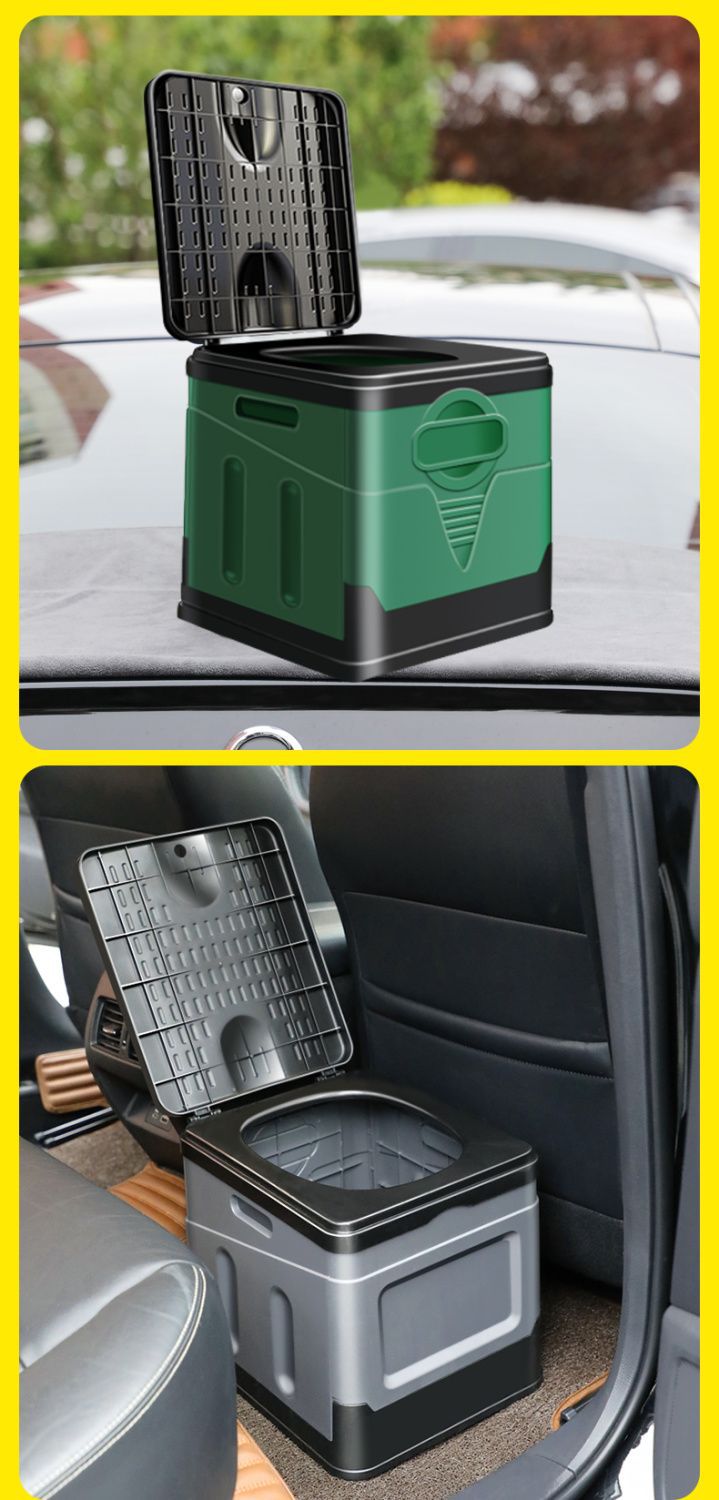 Car portable toilet folding outdoor toilet automatic deodorant camping travel traffic jam non-disposable