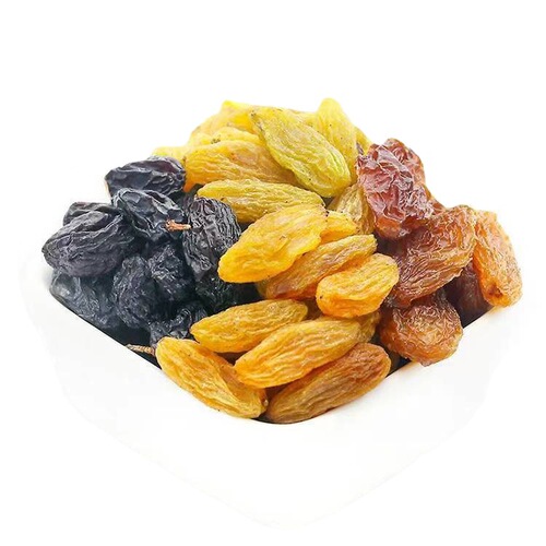 Xinjiang colored raisins 500g seedless four-color grapes original dry naturally dried specialty snacks dried fruits wholesale