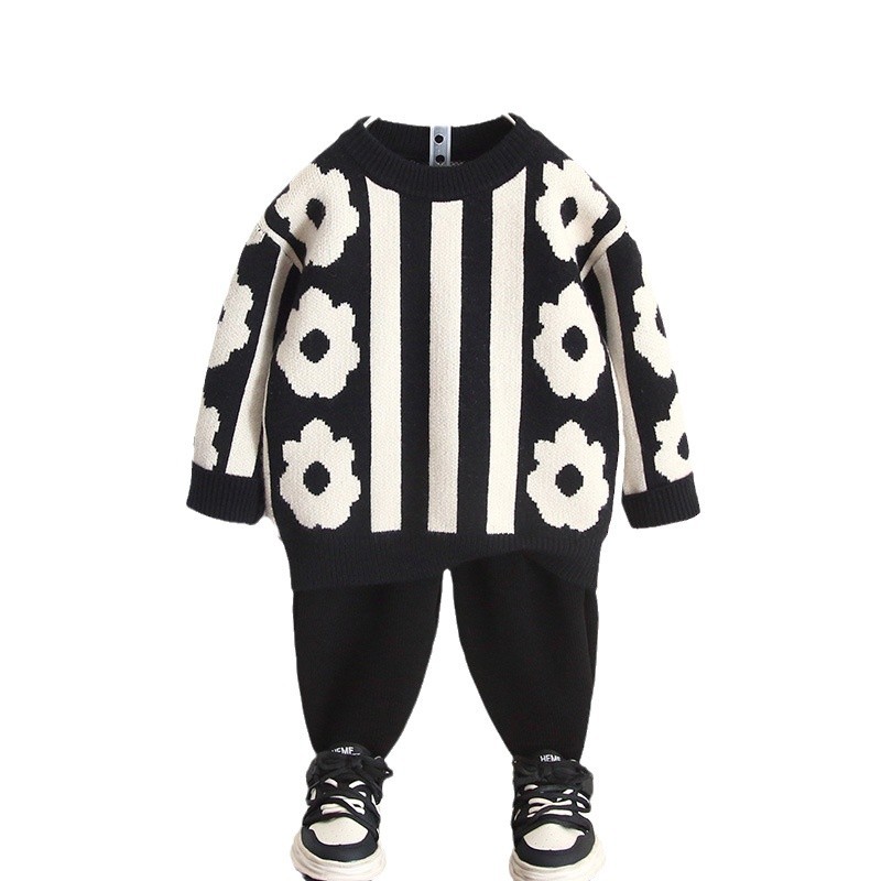 6680 suéter para niños otoño e invierno camisa de fondo para niños 2025 nueva ropa para niños ropa de invierno para niños suéter de punto coreano