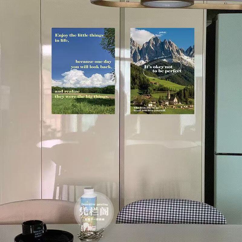 Swiss Mountains Modern Landscape Photography Series Ins Niche Decorative Painting Art Canvas Wall Personalized Poster