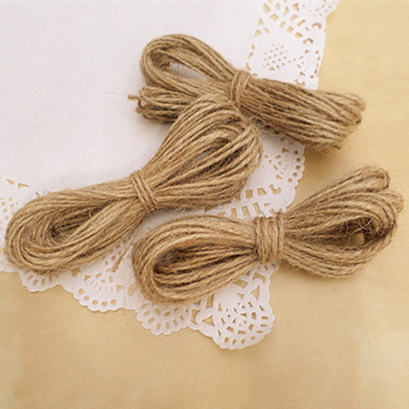 亚马逊跨境工艺礼品吊牌纸标签黄麻绳20米