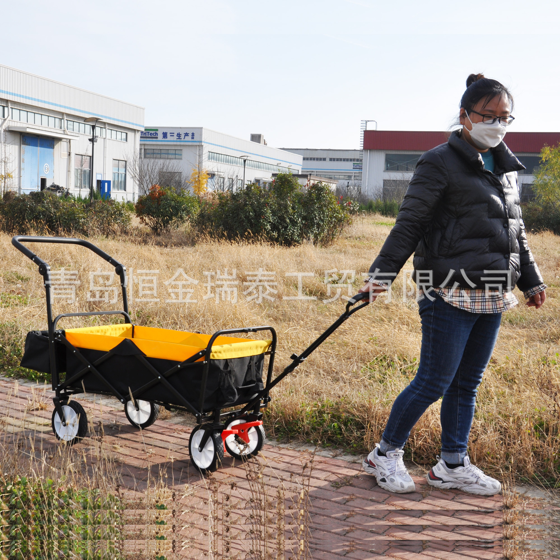 Multifuncional plegable jardín carro camping pesca herramienta Carro de playa plegable