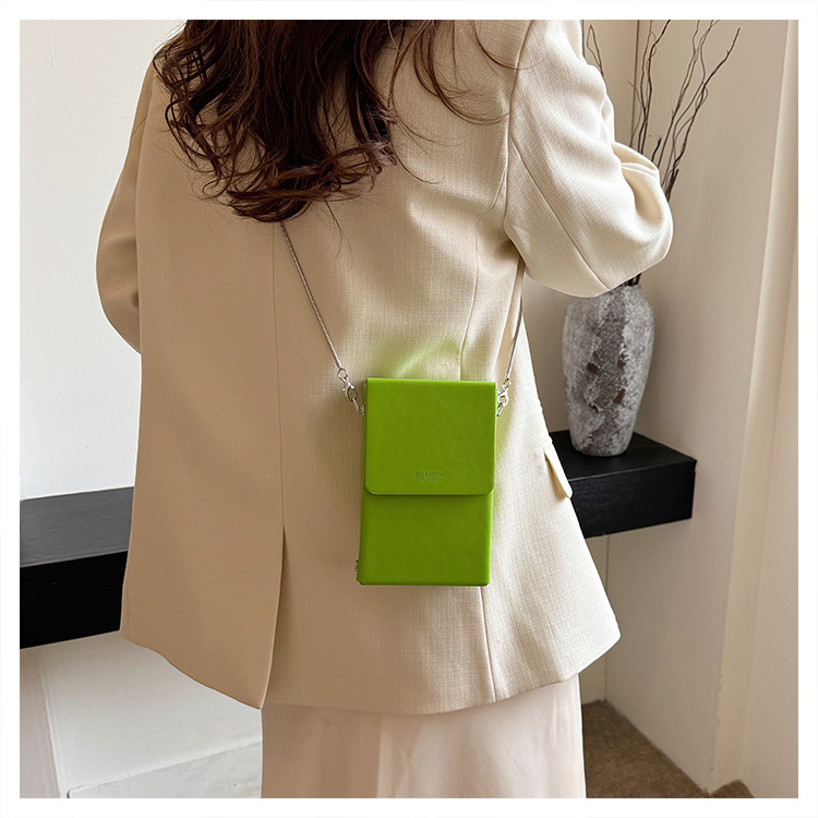 Damen Umhängetasche Mini Handytasche Rote Kettentasche Elegant_voghion.com
