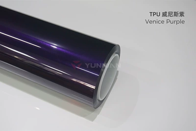 Automotive Film: Tpu Color-Changing Film Casting-Grade Color-Changing - 15215m-5-years-warranty-tpu-venice-purple-audi-water-sticker