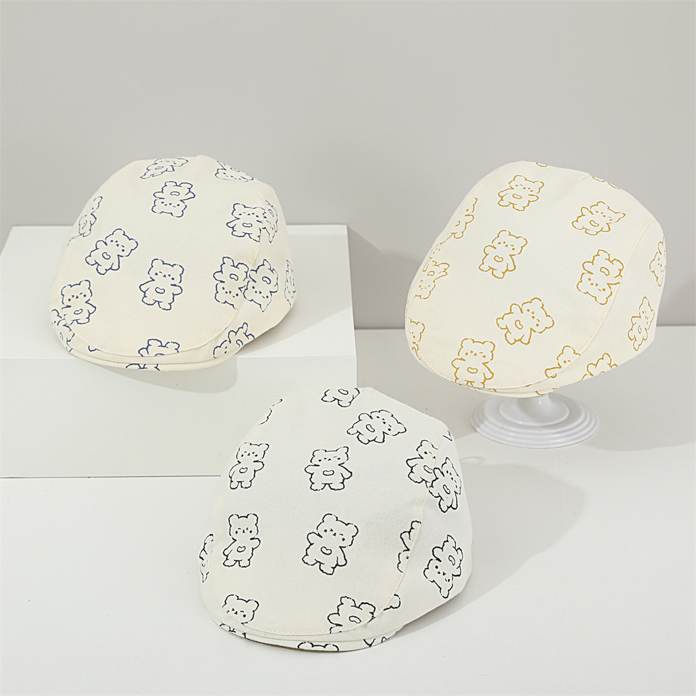 Sombreros para bebés primavera y otoño boina para bebés niños y niñas sombreros osos sombreros de sol para niños sombreros de verano pintores