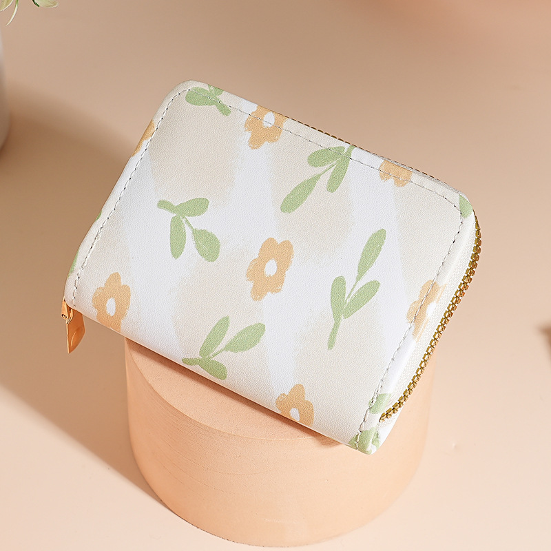 Nuevo lindo viento bolsa de tarjetas de cremallera bolsa de tarjetas para mujeres cartón de dibujos animados tarjeta bancaria bolsa de cambio de tarjeta de crédito