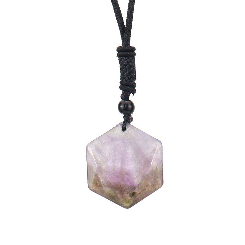 Fashion Hexagram Crystal Plating Pendant Necklace 1 Piece