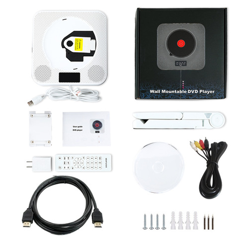 Kecag Wall-Mounted CD Player Home DVD High-Definition Disc Player Bluetooth English Learning Magnetofluid Sound Box