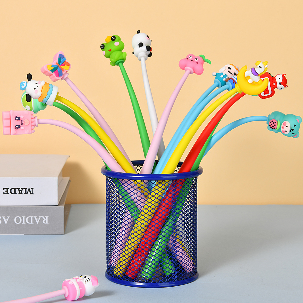 Creativo lindo rocker música lápiz neutral dibujos animados de alto valor facial estudiantes de reducción de presión lápiz rocker estudiantes de primaria premios papelería