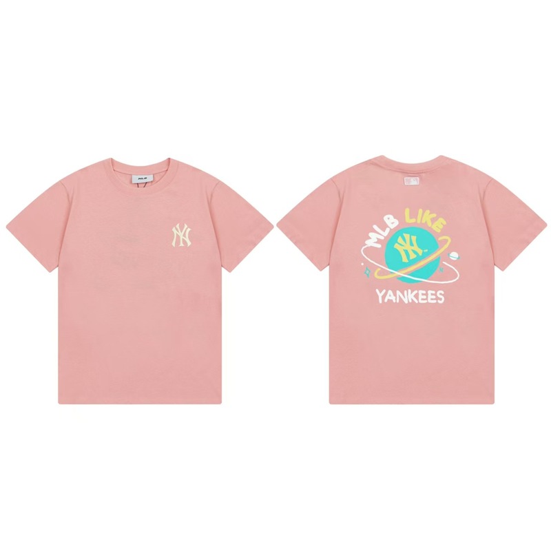 クロスボーダーMLB新ロゴ刺繍ファッション半袖フルプリントルーズTシャツ男性と女性用、ドロップシッピング|undefined