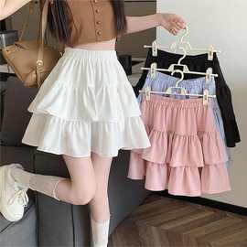 女大童短裙子夏季新款儿童半身裙蛋糕裙女大童夏装女孩蓬蓬公主裙