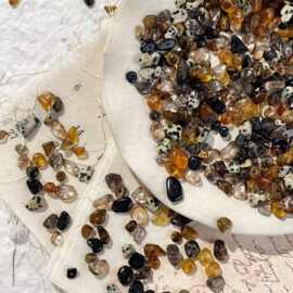 【沙丘】美拉德天然碎石不规则混装虎眼串珠diy