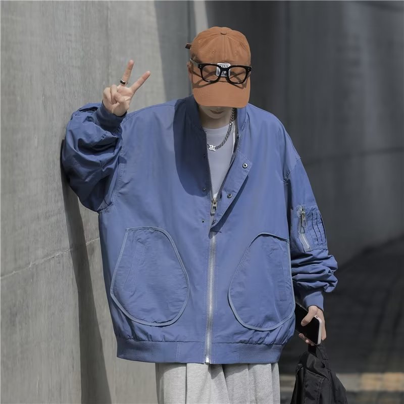 Autumn Japanese retro solid jacket for men and women