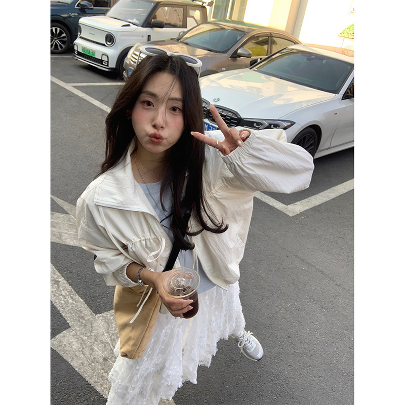 Huang Zheng Design Bow Tie Jacket Coat Women's 2025 Early Spring Korean Casual Coat H1BB510026