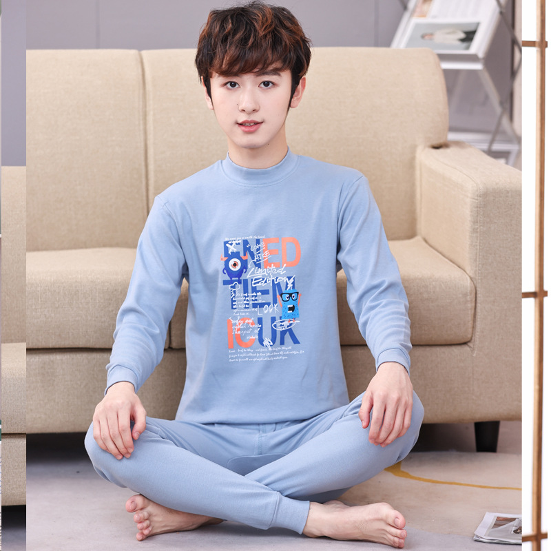 Ropa interior para niños conjunto de algodón puro medio y grande niños ropa de otoño pantalones largos algodón adolescentes niñas suéter de algodón más ropa interior de tamaño