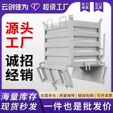 叉车重型铁屑收集箱底部开门铁屑废料金属周转箱自卸式工业铁屑箱