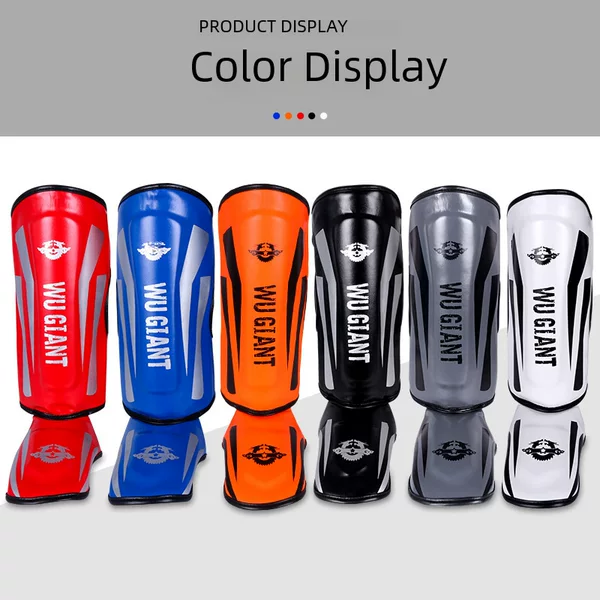 Sanda Leg Guards, Fighting Muay Thai Fighting with Instep and Shin Guards, Martial Arts Training Thickened Protective Gear Manufacturer Supplies Knee Protectors