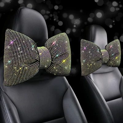Diamond-Encrusted Headrest Car Accessories Headrest - colorful-one-size-fits-all