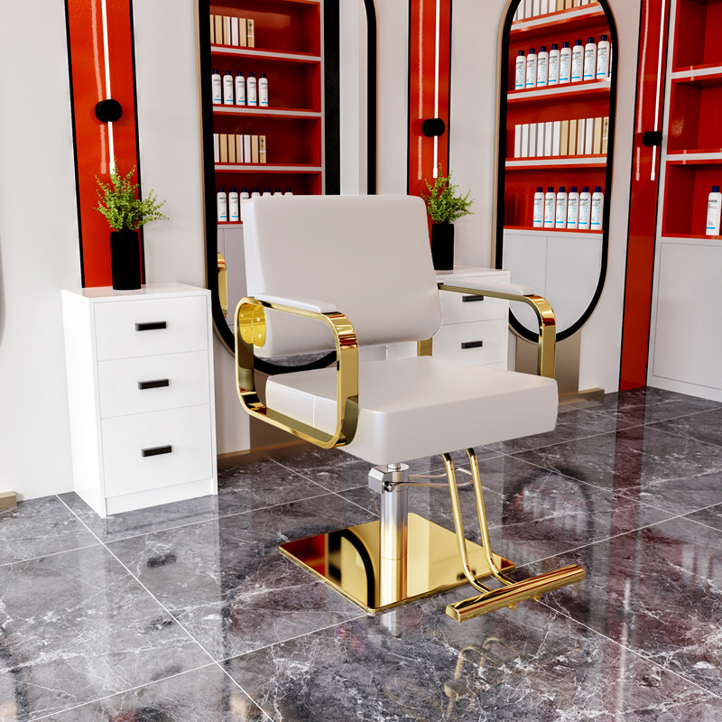 Silla de peluquería base de acero inoxidable elevable silla de corte de pelo red simple caída silla de corte de pelo silla de belleza