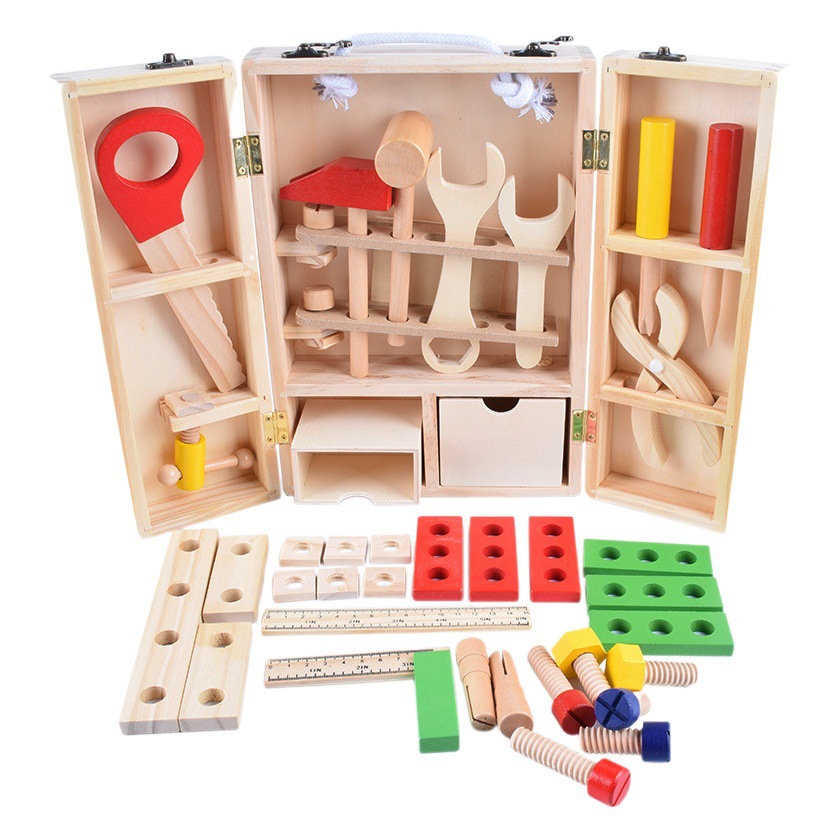 Amazon children's repair Toolbox Toy simulation screw nut assembly early education building blocks cpc cross-border