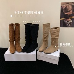 女靴女鞋小众轻奢2025秋冬手工复古外贸跨境