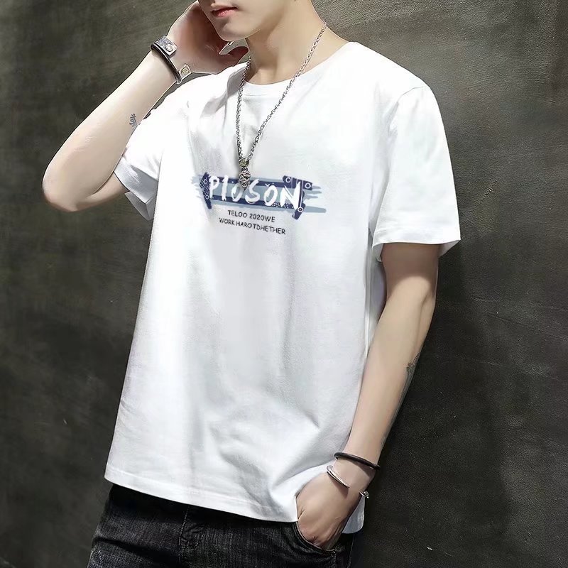 Camiseta de manga corta para hombre 2024 nuevo verano estilo coreano de moda camisa suelta ropa camiseta más tamaño adolescentes