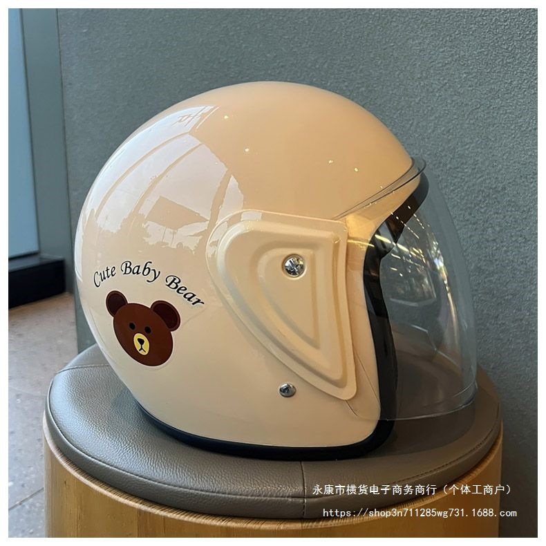 Winter 3C Safety Certified Electric Vehicle Helmet Motorcycle Battery Car Cartoon