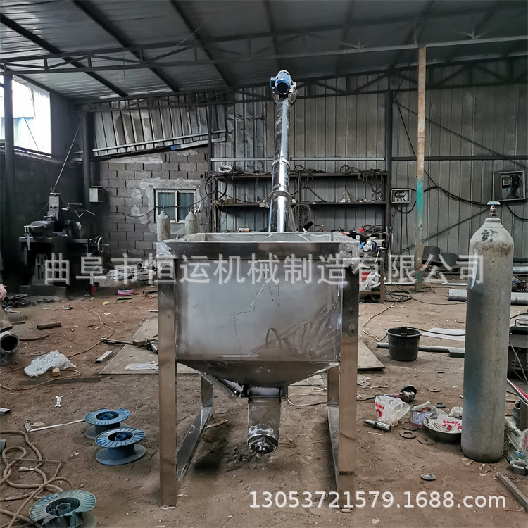 不锈钢管式螺旋输送机  倾斜绞龙上料机 草料颗粒提升机