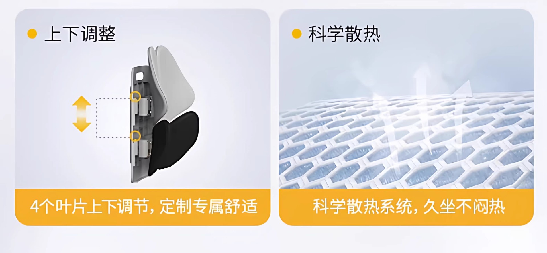 Ergonomic Lumbar Support Cushion for Office Chair, Back Cushion, Waist Support, Chair Cushion, Long Sitting Lumbar Pad, Seat Lumbar Support