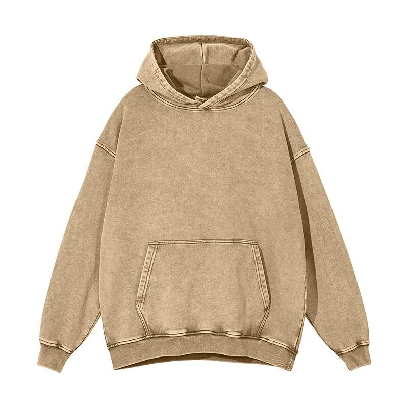 Кофта-худи унисекс из хлопкового смесей Hua-cotton, стирка водой, ткань 300 г, размеры M–XXXL