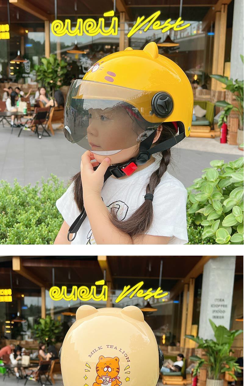 Little Tiger New Standard Children's Helmet Electric Car Sunscreen