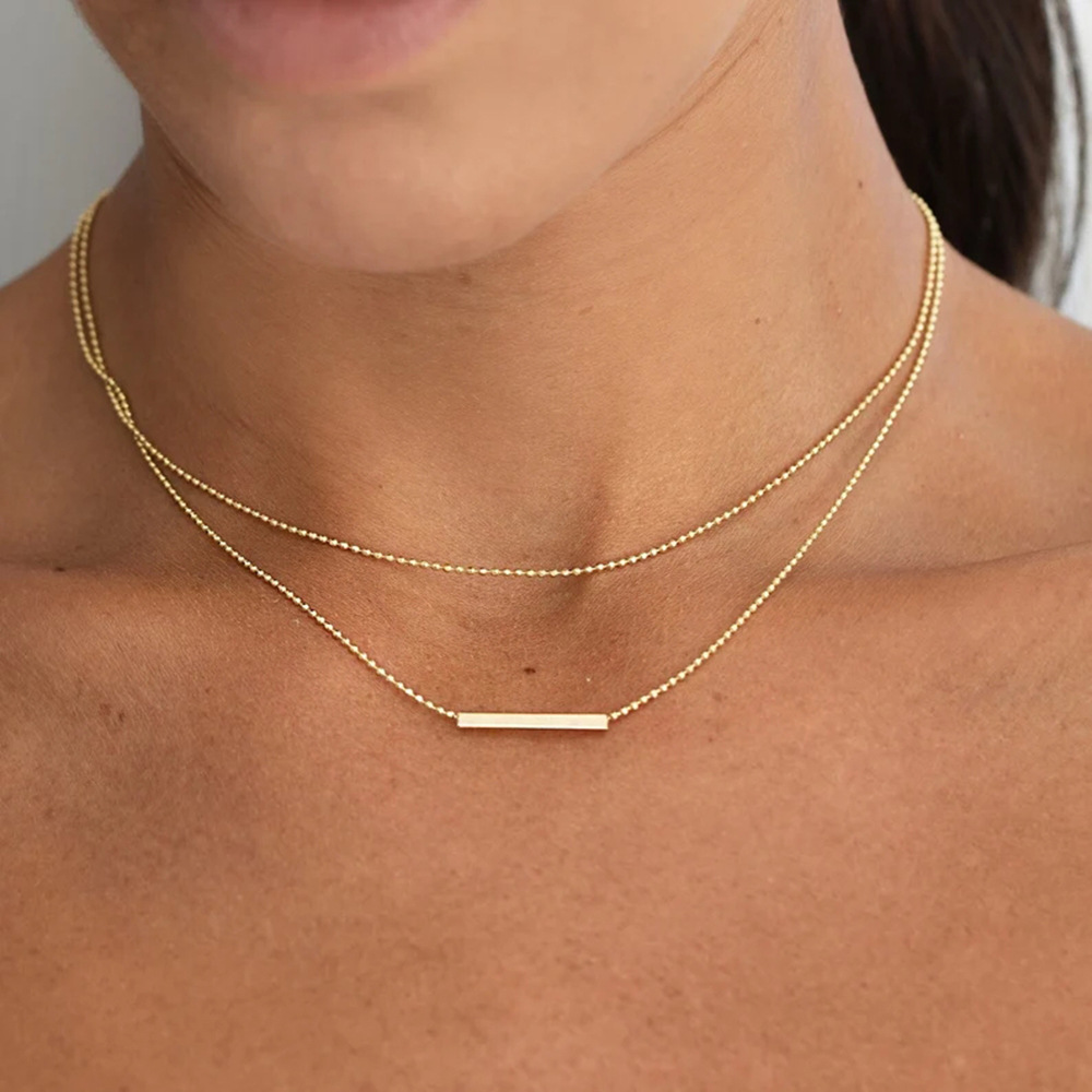 Simple Style Geometric Stainless Steel Necklace Plating Stainless Steel Necklaces