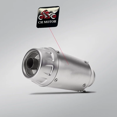 Motorcycle modified universal exhaust Exhaust pipe - b-titanium-color-short-model-51mm