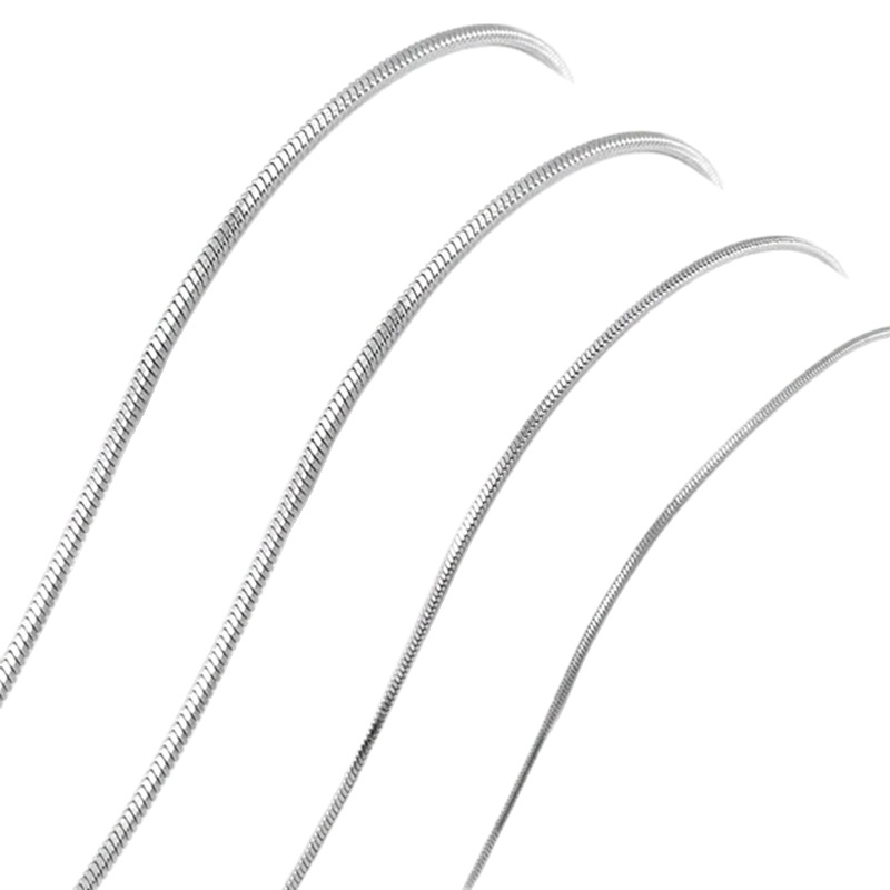 Minimalist Snake Necklace Stainless Steel Jewellery For Unisex_voghion.com