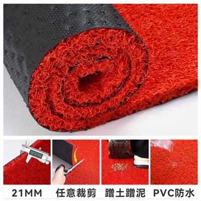Car Door Mat | Avtomobil döşəmə paspasları - big-red-extra-thick-encryption-21mm-6080cm