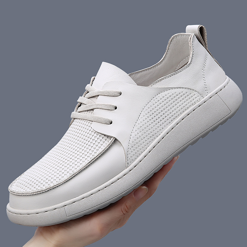 Hollow-Out Leather Shoes for Men, Genuine Leather, Breathable Casual Clogs for Summer, Men's Soft-Soled Versatile Trendy Men's Sandals Hollow-Out Leather Shoes for Men, Genuine Leather, Breathable Casual Clogs for Summer, Men's Soft-Soled Versatile Trendy Men's Sandals