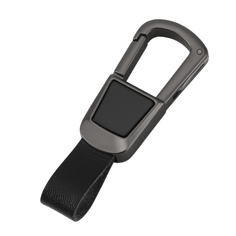 Llavero de coche de negocios transfronterizo Llavero de personalidad simple para hombre Llave de coche Cuerda de cuero doble Resistente a los arañazos Durable de alta gama