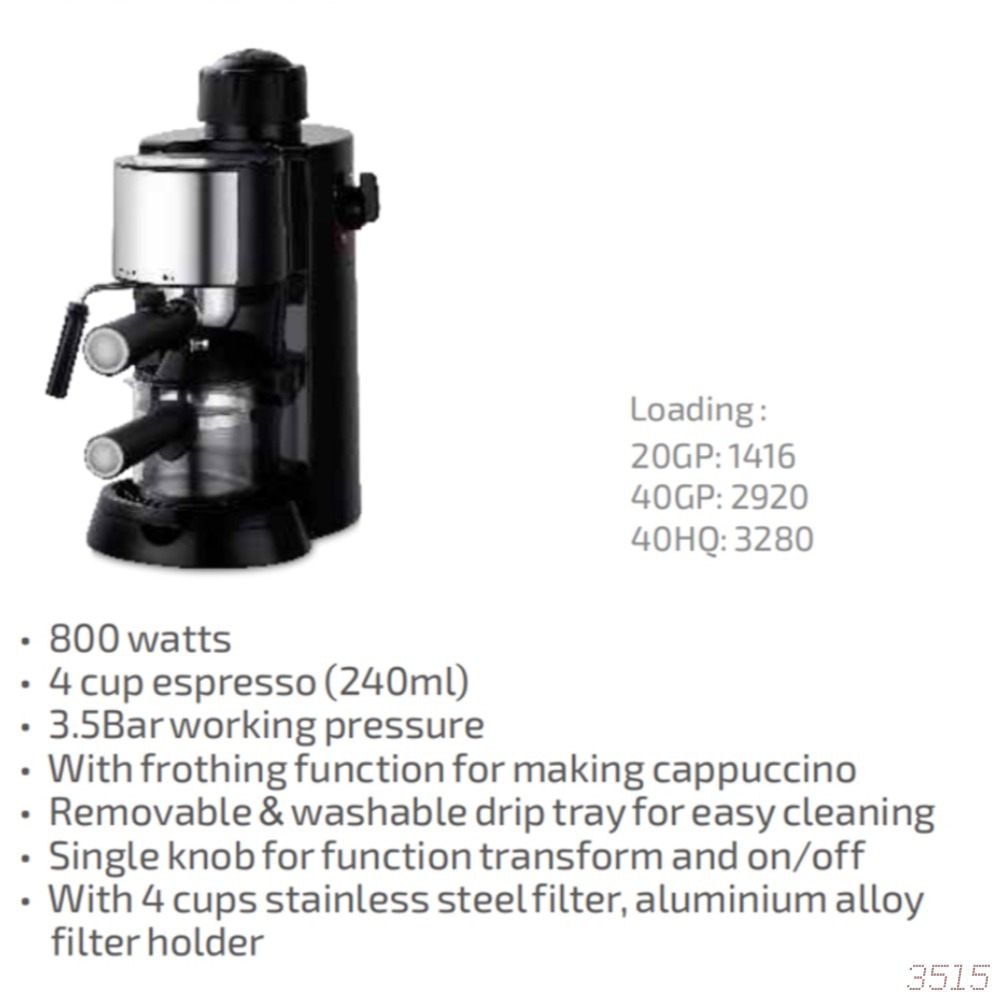 3.5bar máquina de café de vapor semi-automática italiana burbuja de leche clásica bomba oficina doméstica máquina de café transfronteriza