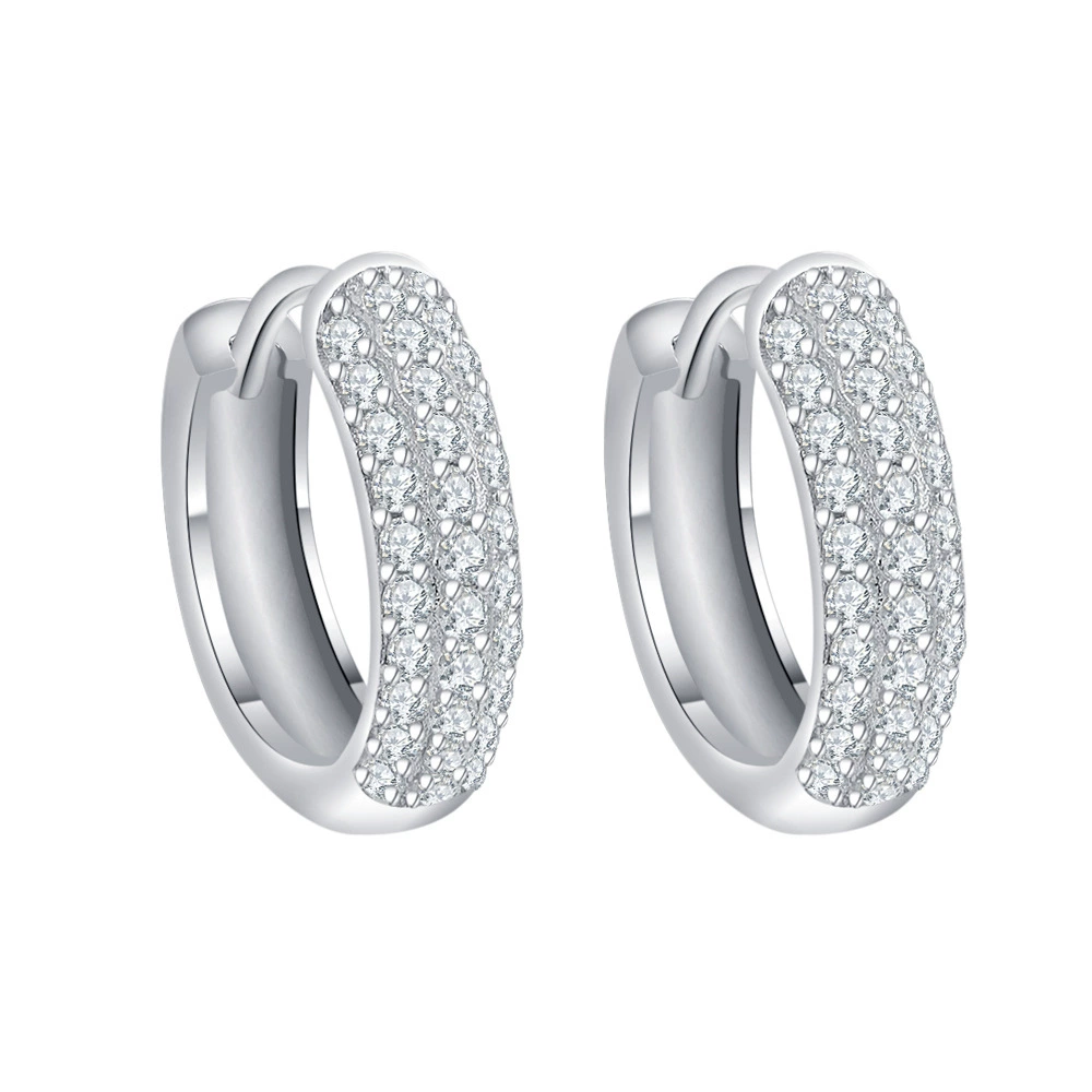 2024 популярные женские серьги, золотые и серебряные, инкрустированные бриллиантами, элитные нишевые элегантные серьги в европейском и американском стиле оптом