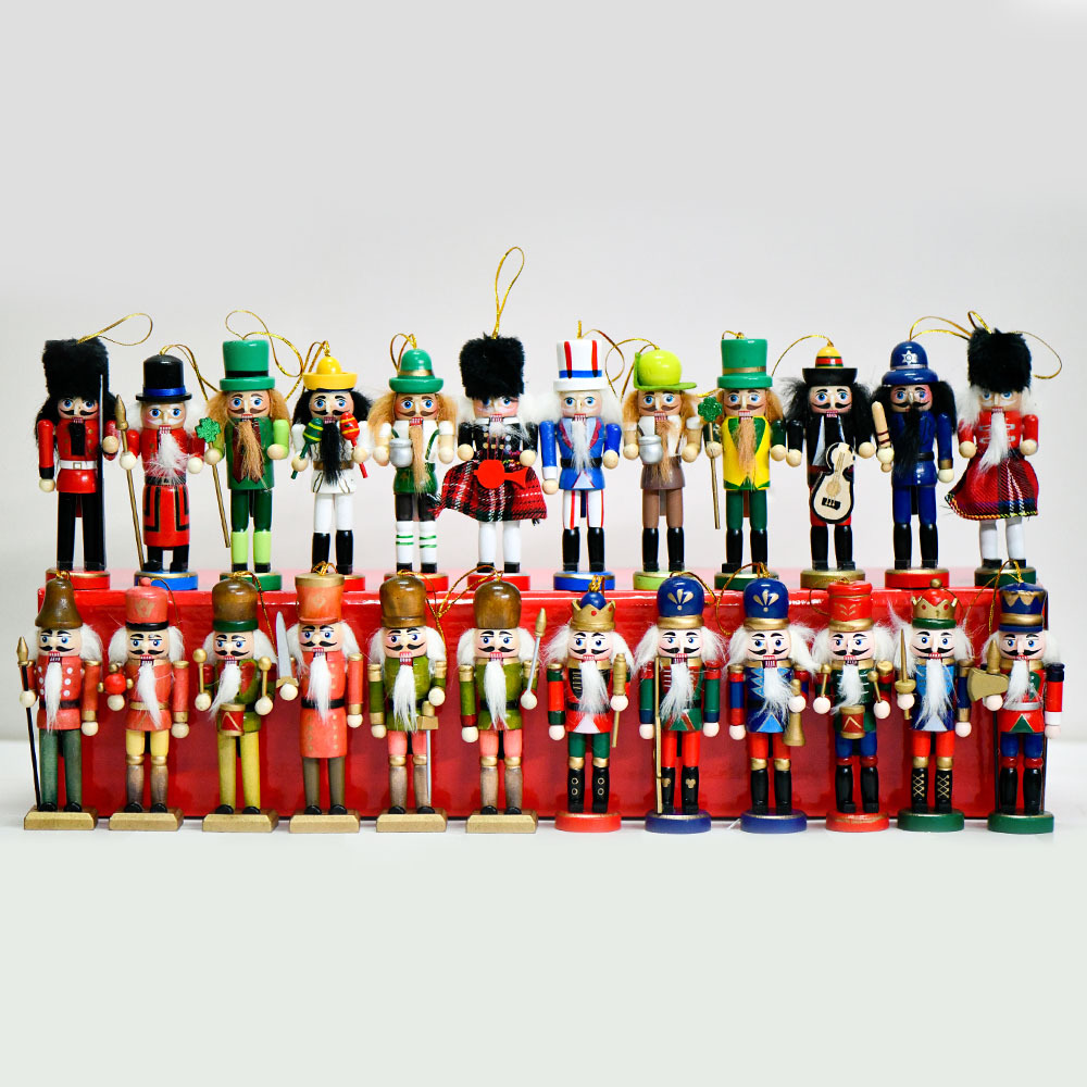 13cm conjunto de seis instrumentos de dopamina colgante árbol de navidad Amazon nueces suministros cascanueces soldados en stock