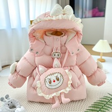 女童卡通冬季棉服2025年新款女宝宝洋气卡通拉布布加厚保暖冬装潮