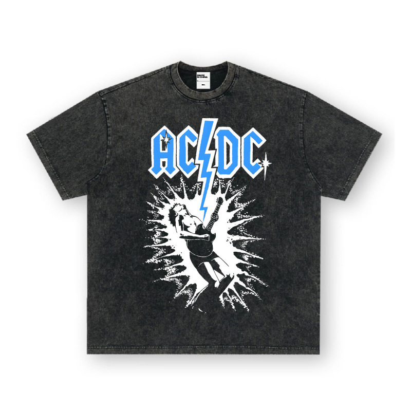NIRVANA ロックアメリカン 3D デジタルプリントレトロ半袖 T シャツクロスボーダープリントアメリカンファッションヴィンテージ模造綿|undefined
