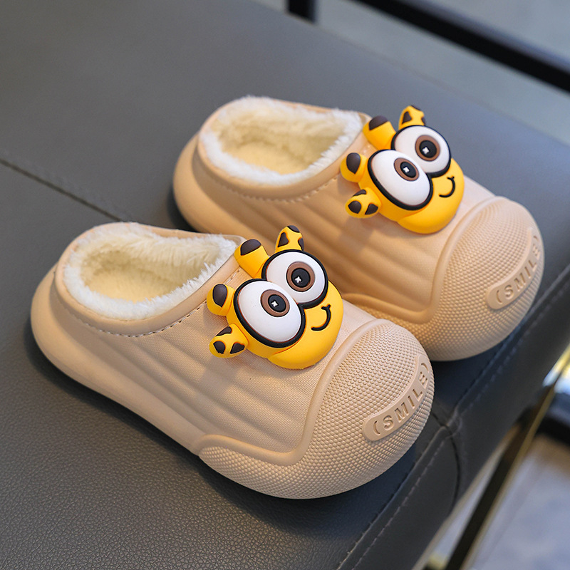 Zapatillas de algodón para niños otoño y invierno bolsas de niños y niñas zapatillas impermeables para padres e hijos zapatillas de algodón cálidas para el hogar