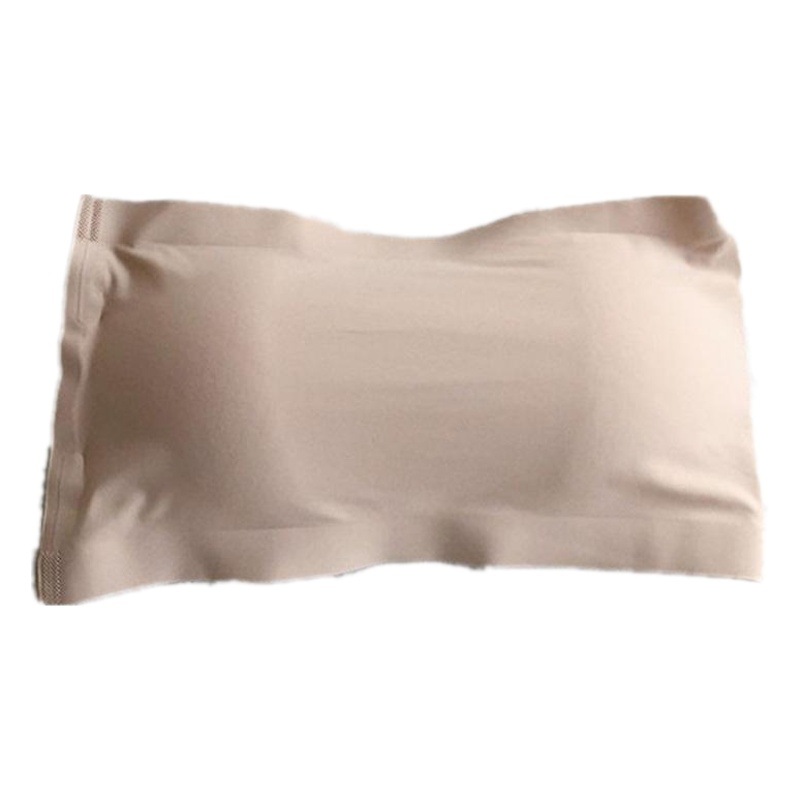 Seamless Ice Silk One-Piece Strapless Bra for Women, Anti-Slip, Anti-Exposure, Beautiful Back, Strapless, Buttoned, Summer Lingerie