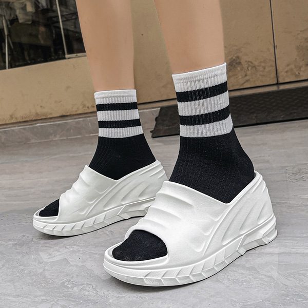 fashionable women's mules platform heels