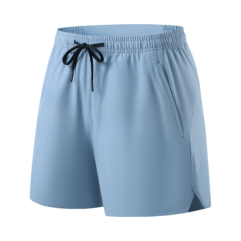 Pantalones cortos para correr transfronterizos, bolsillo de teléfono móvil en verano, nuevos equipos de entrenamiento transpirables de acondicionamiento físico, pantalones grandes