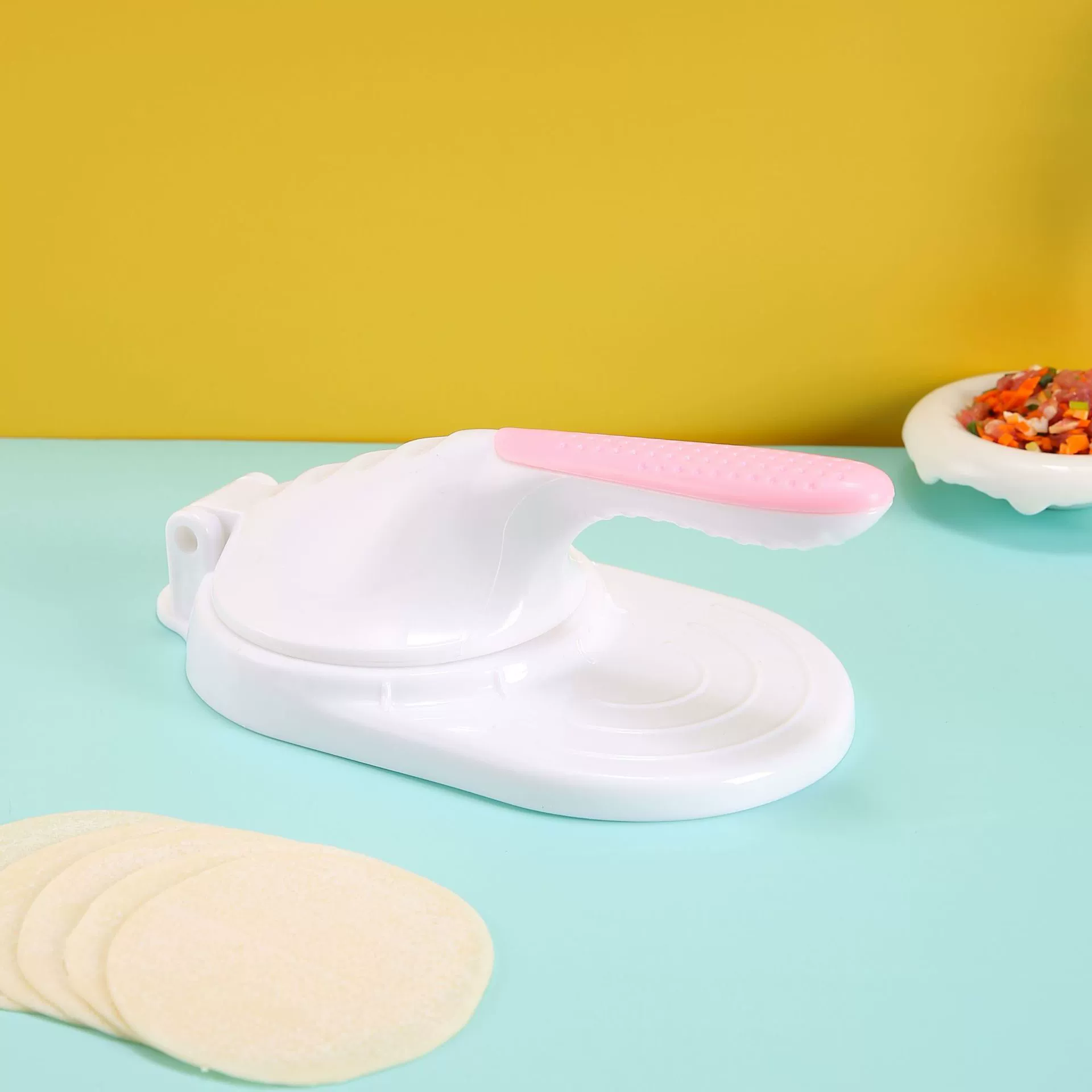 [厨房压饺子皮器 家用压包子皮神器皮手工小型压皮器多用包饺子器]