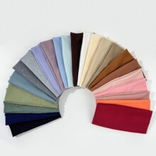 欧美亚马逊纯色针织发带韩版弹力束发带运动健身头带跨境热卖发饰