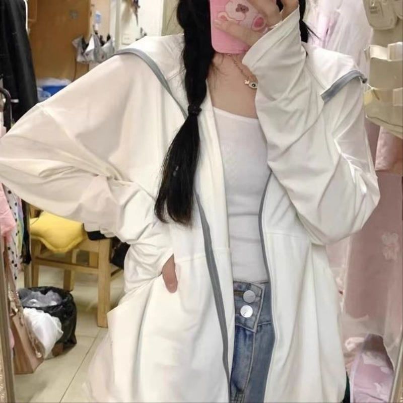冰丝防晒衣女2025新款夏季薄款透气防晒服防紫外线连帽外套皮肤衣|undefined
