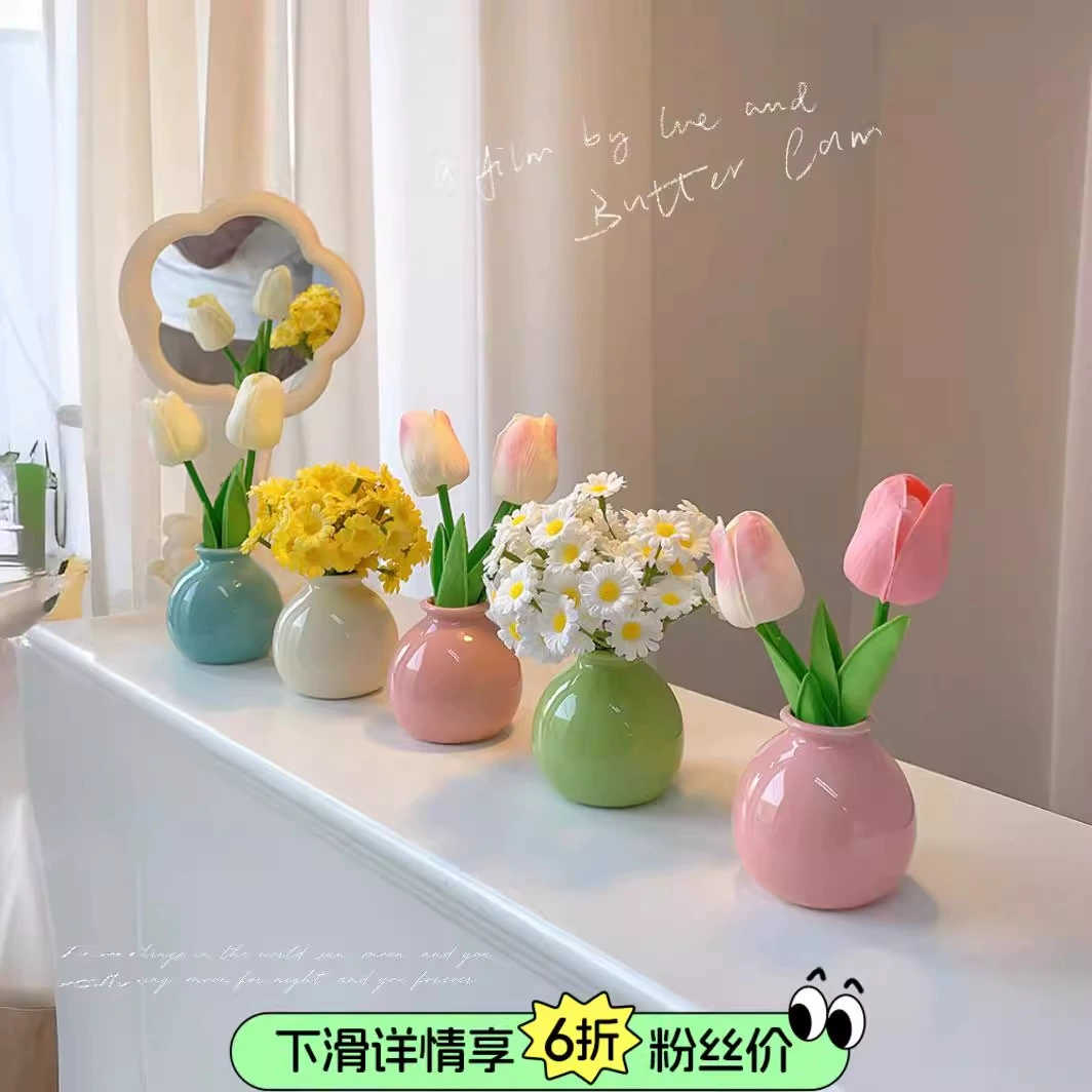 Декоративные украшения высокого уровня чувство нишевые керамические цветы маленькие круглые бутылки офисные столы крыльцо спальня гостиная столовая мебель